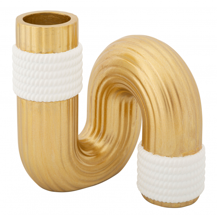 Vaza Bann, Poliester, Auriu/Alb, 12.7x10.5x10.5 cm [2]