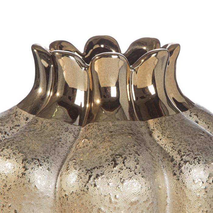 Vaza, bulboasa, "Granato", Ceramica, aurie, PU 4, H 14 cm, A. 14 cm [2]