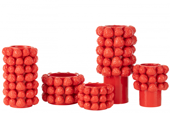 Vază, Capşuni, ceramică, roşu M, L 19.2| W 19.2| H 34.5 cm [3]