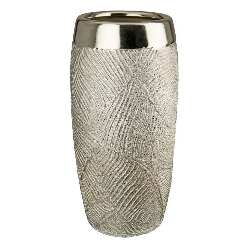 Vaza Cascade, Ceramica, Champagne, 12x12x23 cm [2]