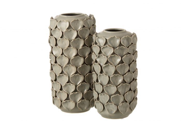 Vaza Celine, Ceramica, Gri, 11x10x30 cm [3]