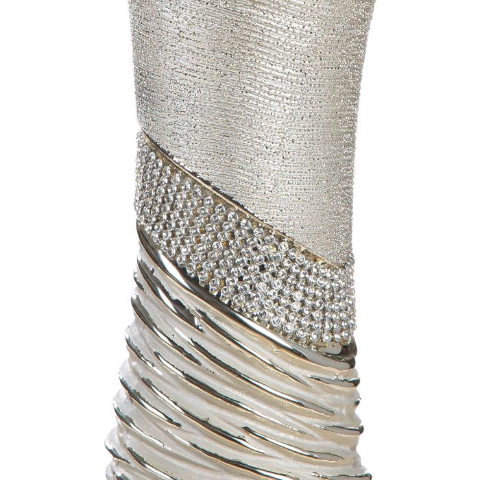 Vază, Ceramică, culoarea șampaniei, culoarea argintie, PU 2, L. 11 cm, l. 14 cm, H 39 cm [3]