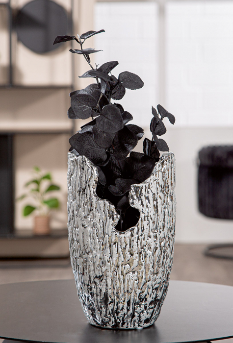 Vaza, conica, Crepa, Ceramica, argintie, PU 3, H. 22 cm, D. 14 cm [4]