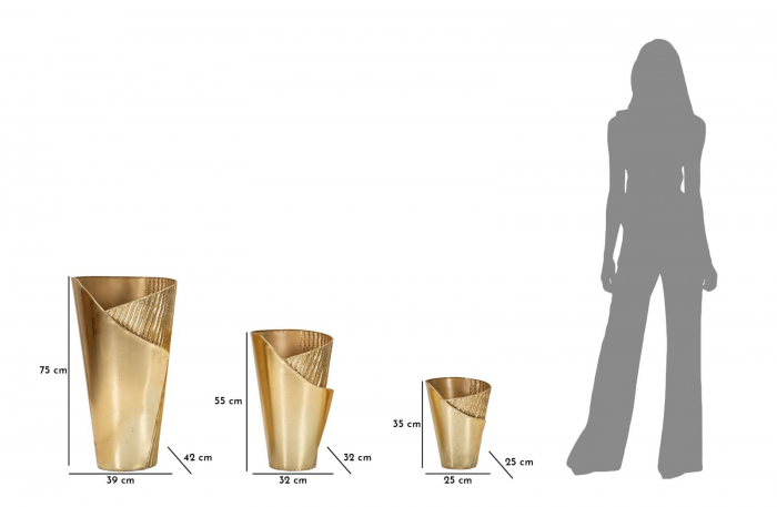 Vaza/ Ghiveci, FLOSTY cm 39x42x75-32x32x55-25x25x35 [8]