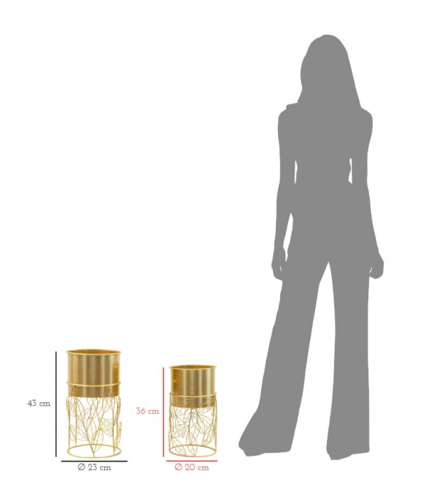 Vaza/ Ghiveci, LIVI SET2 cm ø 23x43-20x36 [6]