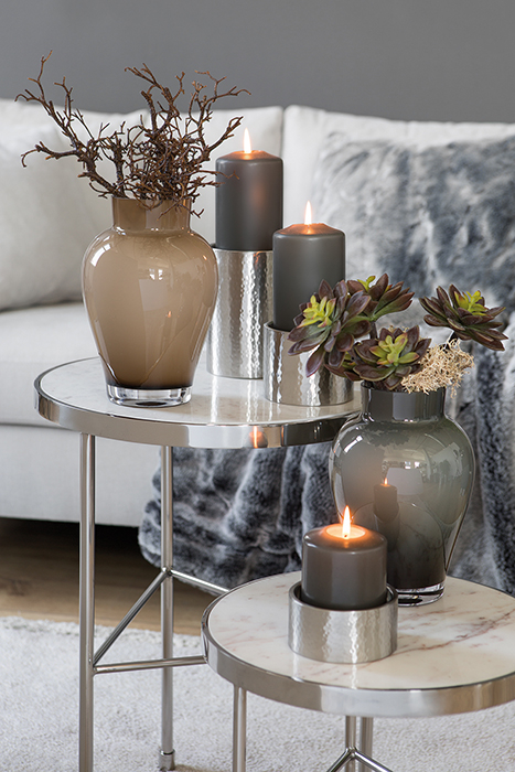 Vaza GOYA, sticla, gri, 22x15 cm [2]