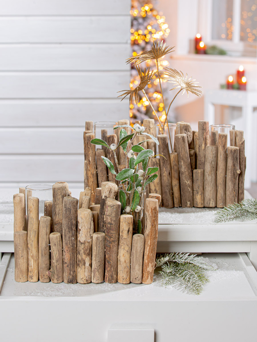 Vaza, "Jakarta", Lemn, culori naturale, PU 4, L. 9 cm, l. 25 cm, H 19 cm [2]