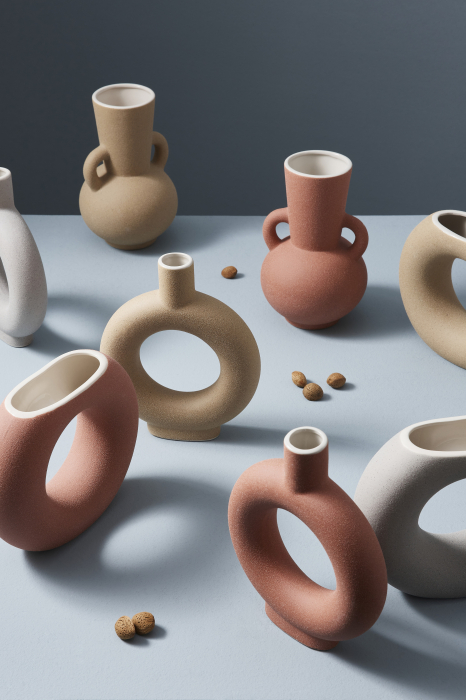 Vaza LYTIR, Roz, Compozit, 19x5x23 cm [3]