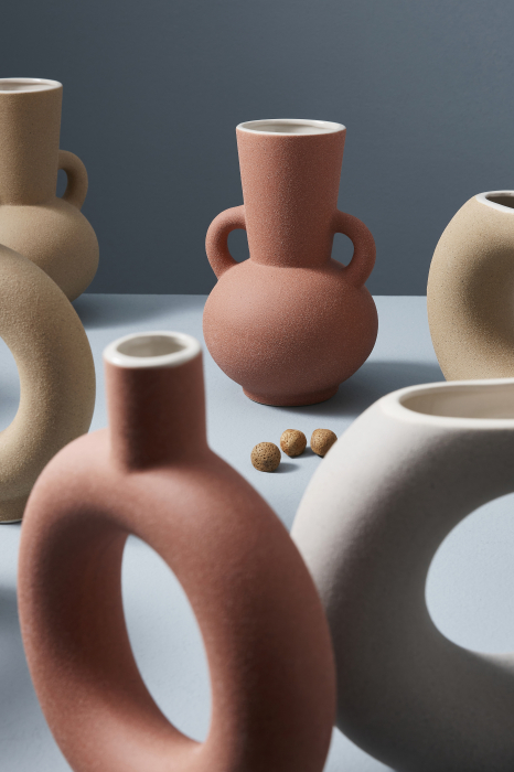 Vaza LYTIR, Roz, Compozit, 19x5x23 cm [2]