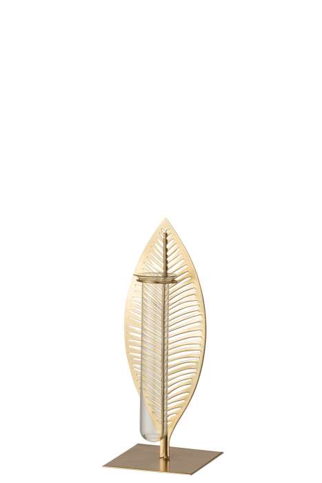 Vaza, Metal, Auriu, 8.5x8.5x22 [2]