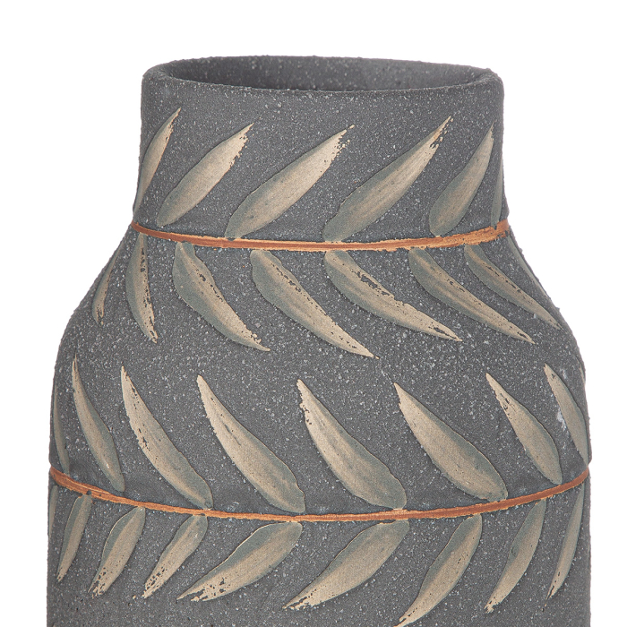 Vaza, „Oliva”, ceramica, verde, negru, PU 4, H 20 cm, A. 10 cm [2]