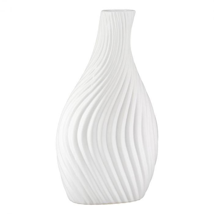 Vaza, organica, Faro, Ceramica, alba, PU 3, L. 8 cm, L. 15,5 cm, H. 29 cm [2]