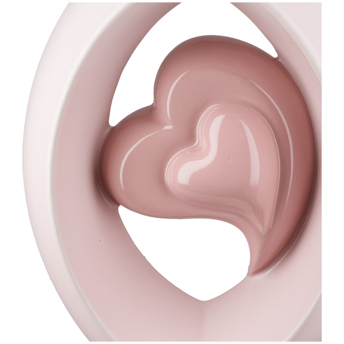 Vază, ovală, "Herz", ceramică, roz, PU 2, L. 8 cm, l. 15 cm, H 20 cm [3]