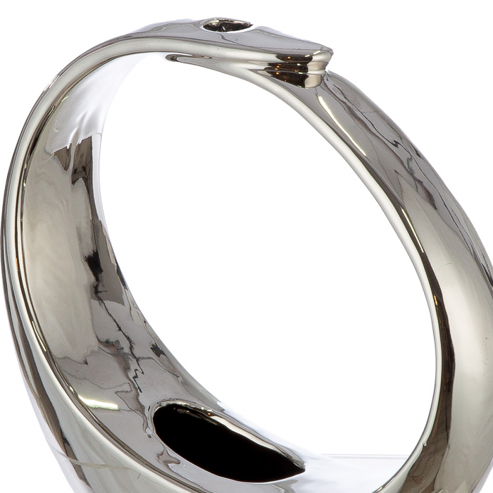 Vaza, Round, Ceramica, argintie, PU 6, L. 5 cm, L. 16 cm, H. 14 cm [2]