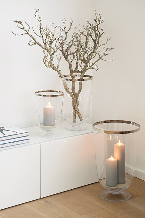 Vaza ROYAL, sticla/fir de platina, 30 x 20 cm [4]