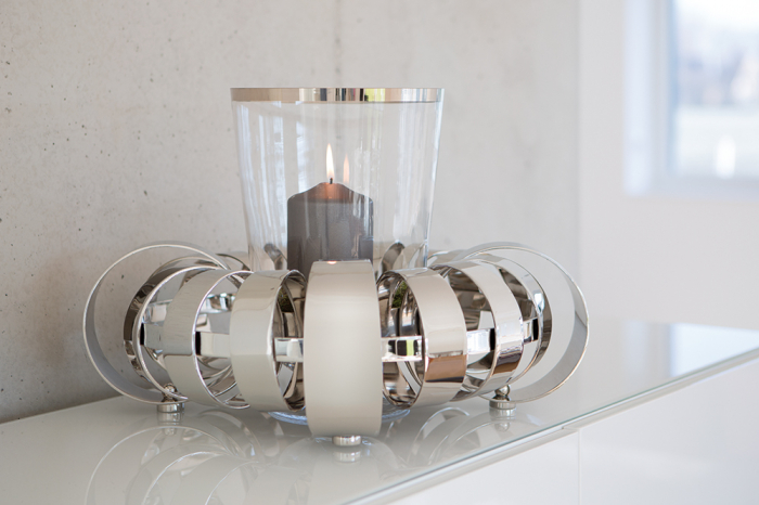 Vaza ROYAL, sticla/fir de platina, 30 x 20 cm [3]