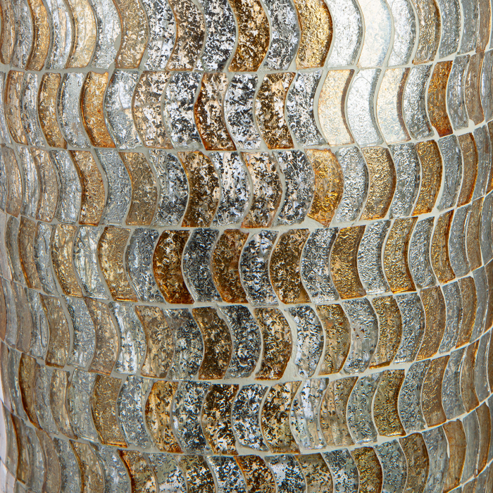 Vaza, Sanga, grafica, Sticla, auriu, argintiu, PU 2, H. 37 cm, D. 13 cm [3]