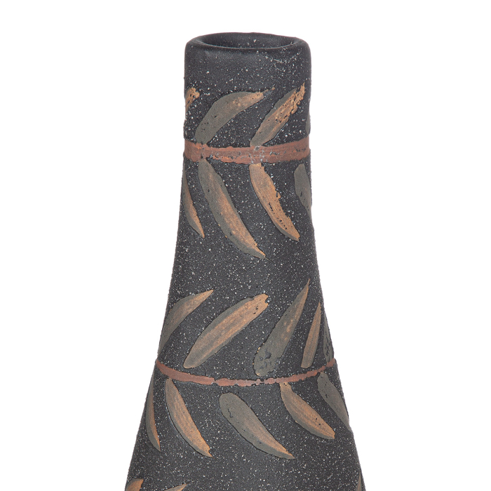 Vaza sticla, „Oliva”, Ceramica, verde, negru, PU 4, H 25 cm, A. 9 cm [2]