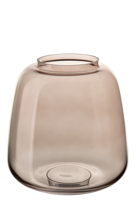 Vaza Sunday, Sticla, Gri deschis transparent, 15.5x14.5 cm [4]