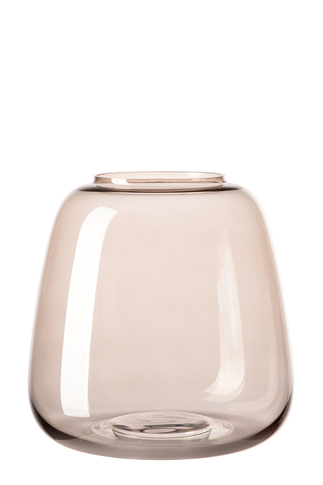 Vaza Sunday, Sticla, Gri deschis transparent, 19x18 cm [2]