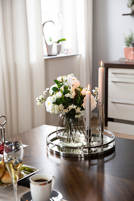 Vaza Sunday, Sticla, Gri deschis transparent, 19x18 cm [3]