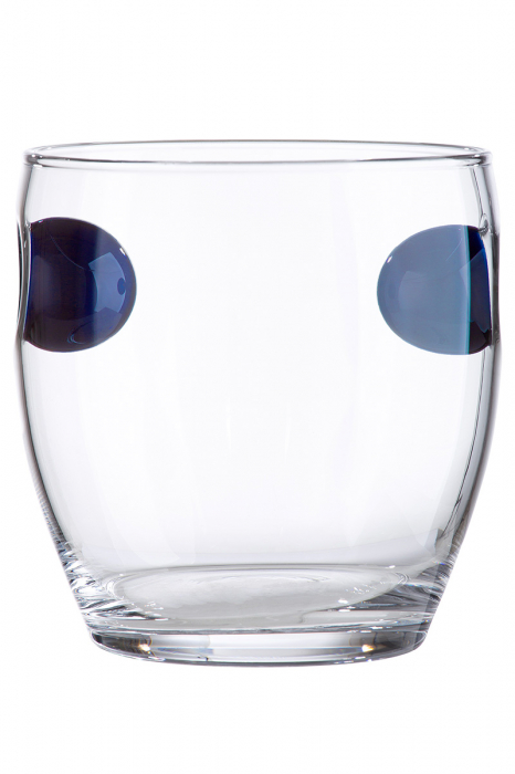 Vaza/Suport lumanare Kuno, Sticla, Transparent/Albastru, 15x15 cm [2]