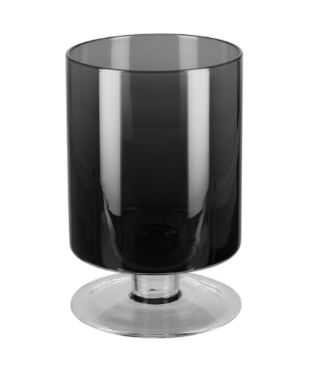 Vaza / Suport lumanare Viana, Sticla, Transparent/Gri, 23x15.30 cm [2]