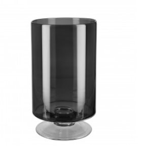 Vaza / Suport lumanare Viana, Sticla, Transparent/Gri, 34.50x20 cm [2]