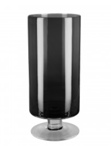 Vaza / Suport lumanare Viana, Sticla, Transparent/Gri, 43.50x19 cm [2]