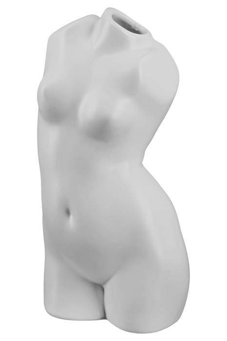 Vaza White Lady, Ceramica, Alb, 10.5x21x9 cm [4]
