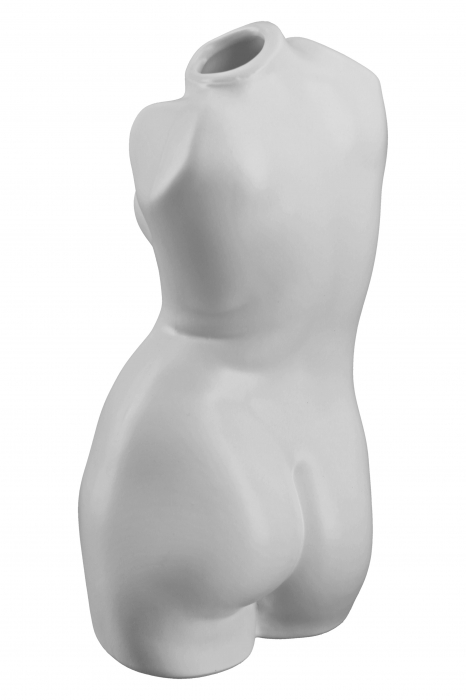 Vaza White Lady, Ceramica, Alb, 10.5x21x9 cm [2]
