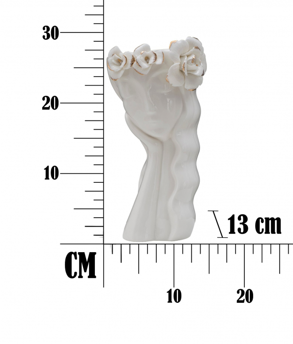 Vaza Woman Cute, Portelan, Alb, 14.8X13X29 cm, Mauro Ferretti [7]