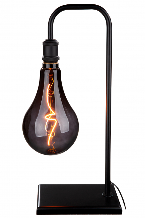 Veioza Bulb, Metal, Negru, 30x57x17 cm [3]
