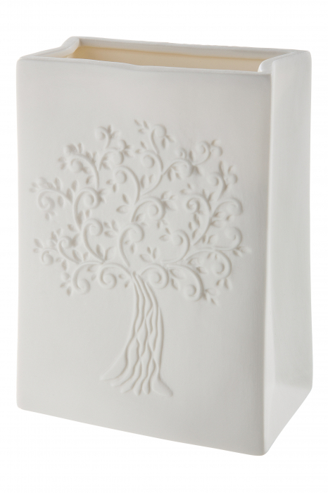 Veioza cu LED Tree, Portelan, Alb, 12.5x16.5x6 cm [5]