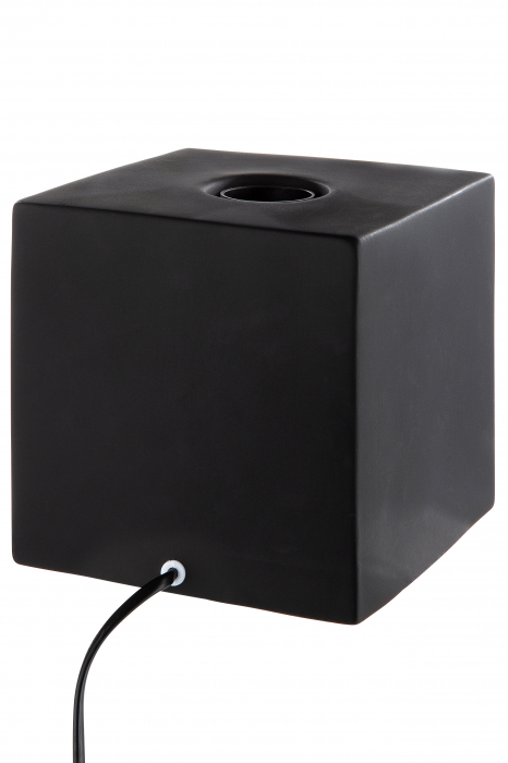 Veioza Cube, Portelan, Negru, 15x15x15 cm [3]