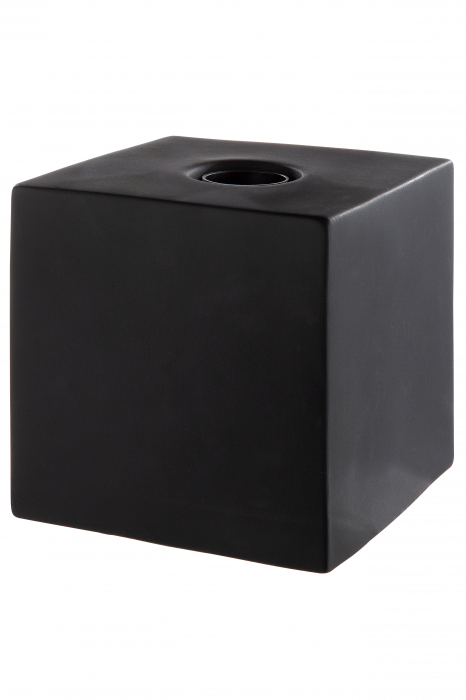 Veioza Cube, Portelan, Negru, 15x15x15 cm [2]