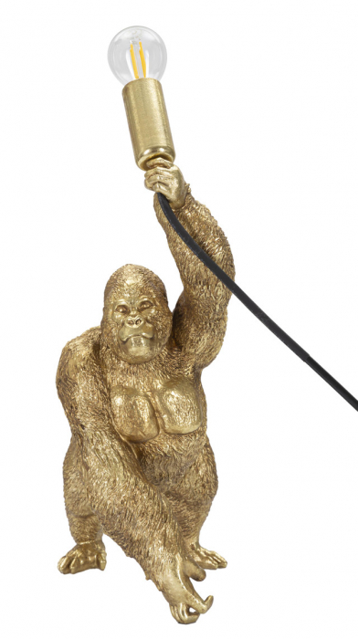 Veioza Gorilla, Rasina, Auriu, 40x22.5x16 cm [5]