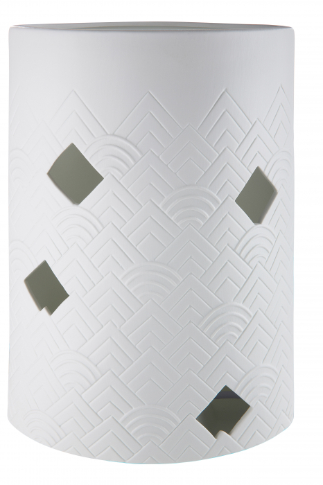 Veioza Modern, Portelan, Alb, 18x28x10.5 cm [3]