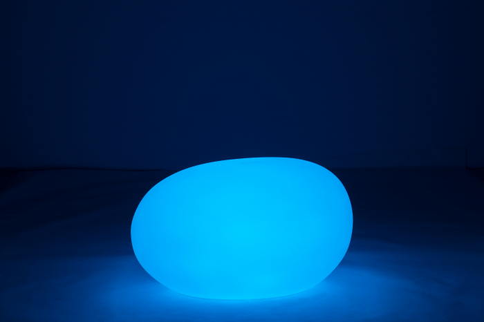 Veioza Stone, Plastic/Fibre sintetice, Alb/Multicolor, 82.5x62x65 cm [11]