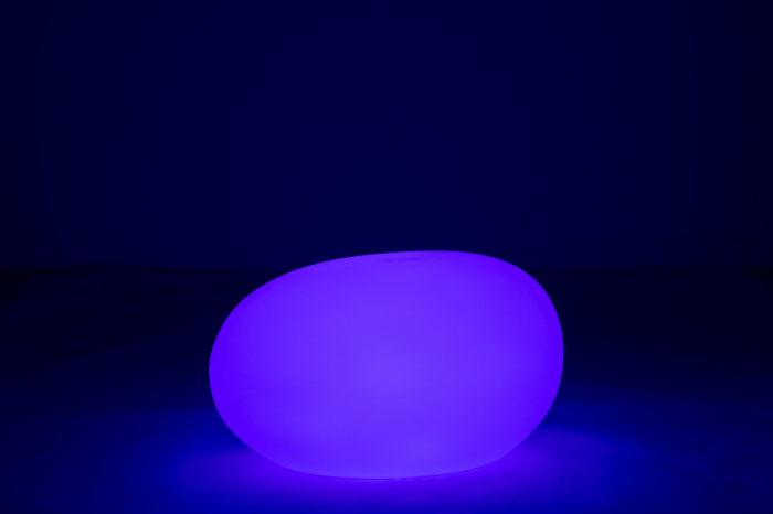 Veioza Stone, Plastic/Fibre sintetice, Alb/Multicolor, 82.5x62x65 cm [14]