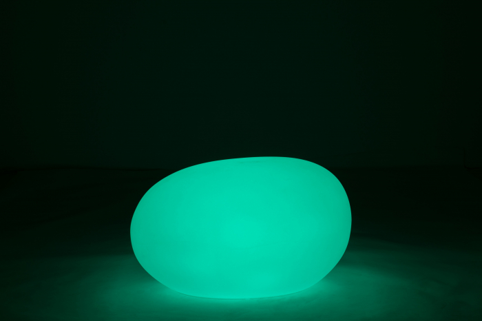 Veioza Stone, Plastic/Fibre sintetice, Alb/Multicolor, 82.5x62x65 cm [8]