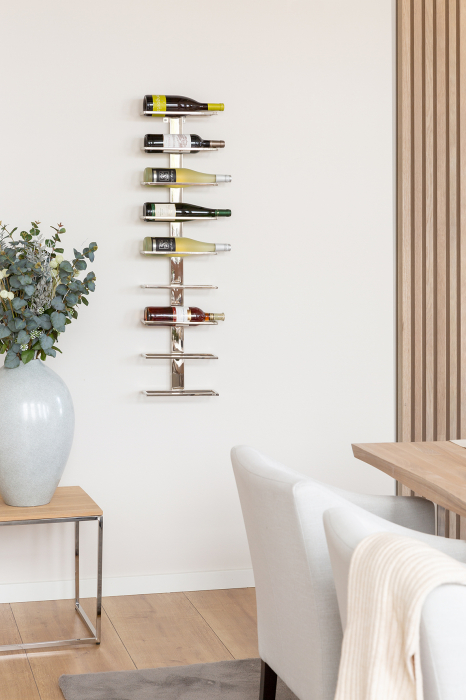 VINOLO, Raft pentru vin, suspendat, pentru 9 sticle, nichel, H.107, L.28, L.11 [4]