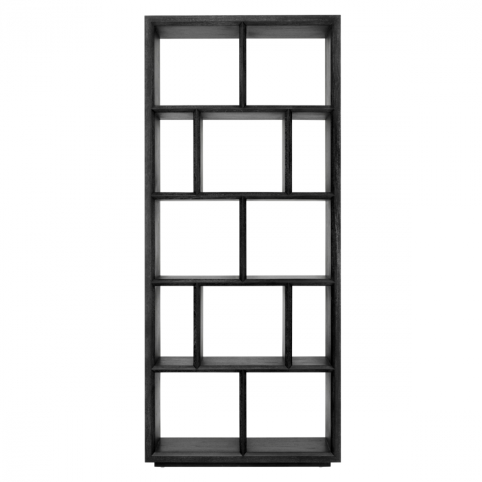 Vitrina, Marguesa S, furnir din stejar, gri cărbune, Dims: W. 100 | D. 40 | H. 230 (CM) [3]