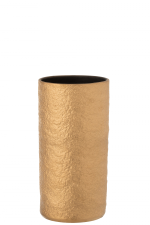 Vaze si boluri - Vaza Gatsby, Ceramica, Auriu, 15.5x15.5x30 cm