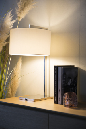 Abajur - Abajur rotund, AFRICA, bej, 30 x 18cm