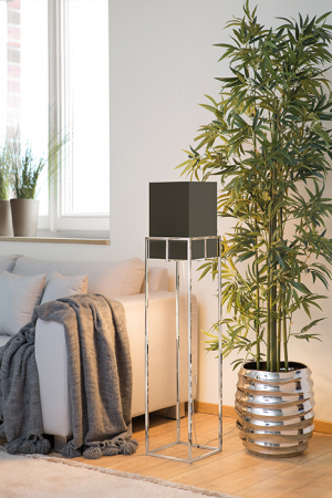 Abajur - Abajur Marlou, Fibre sintetice/Vascoza, Negru, 22x35x22 cm