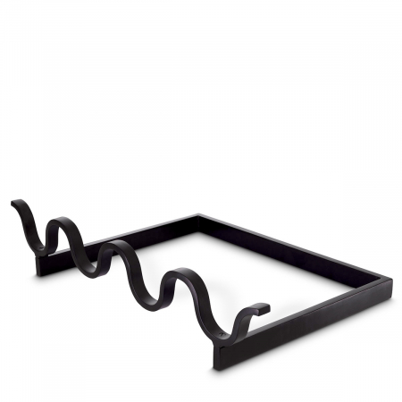Seminee, focare si accesorii - Accesorii semineu, Andiron (Suport lemne) Barlieu negru, Dims: W. 73 | D. 45 | H. 14.5 (CM)