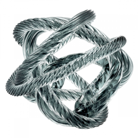 Accesoriu birou Dominico gri albastru sticla L, Dims: Ø 20  (CM)