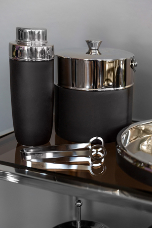 Accesorii - ANDOR/shaker de cocktail,  acoperit cu pulbere neagră,  oţel inoxidabil/d.8.5,  h.23.5 cm