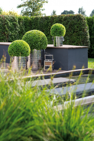 Plante artificiale si uscate - Arbust ornamental artificial, Plastic, Verde, 30 cm